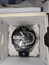 Diesel DZ7313 relógio cronógrafo masculino de couro preto pulseira de couro genuíno, usado comprar usado  Enviando para Brazil