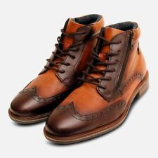 Botas chukka Bugatti couro marrom dois tons com zíper comprar usado  Enviando para Brazil