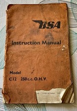Bsa instruction manual for sale  HEMEL HEMPSTEAD