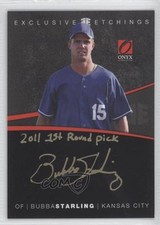 2012 Onyx Platinum Prospects Inscrições Tinta Dourada /5 Bubba Starling #EE8 Auto comprar usado  Enviando para Brazil