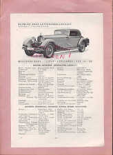 STUTTGART-UNTERTÜRKHEIM Typentafel 1934, Daimler-Benz Mercedes-Benz 710-SS, 770, usado comprar usado  Enviando para Brazil