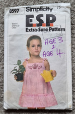 Simplicity pattern 8597 for sale  LONDON