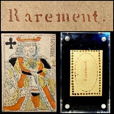Usado, Placa rara antiga reaproveitada rei histórico de 1700 cartas de baralho loja comercial comprar usado  Enviando para Brazil