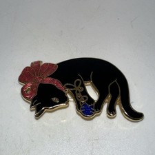 Broche esmalte gato preto com bola de corda comprar usado  Enviando para Brazil