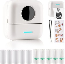 Mini Impressora Adesiva Bluetooth Smart Pocket Térmica Sem Tinta HuiJuKeJi X5 - Branco comprar usado  Enviando para Brazil