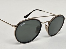 Óculos de sol Ray Ban redondo dourado preto designer RB 3647-N feito na Itália  comprar usado Óculos de sol Ray Ban redondo dourado preto designer RB 3647-N feito na Itália  comprar usado  Enviando para Brazil