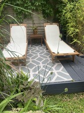 garden lounger wood for sale  STOCKPORT