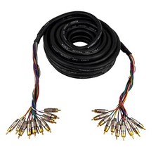 ORION AUDIO fio de áudio cobra 10 canais RCA OFC cabo de alimentação medusa 45 pés/60 pés comprar usado  Enviando para Brazil