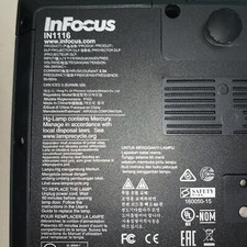 Infocus in1116 projector for sale  North Miami Beach