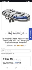 Intex excursion inflatable for sale  NORWICH