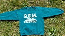 Moletom esportivo BUM equipamento esportivo azul anos 90 academia retrô praia vintage comprar usado  Enviando para Brazil