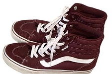 Tênis masculino VANS SK8 HI top camurça marrom Dk vermelho com cadarço tamanho 9 comprar usado  Enviando para Brazil