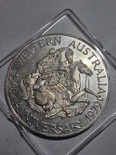 MEDALHA DE 150º ANIVERSÁRIO AUSTRÁLIA OCIDENTAL EM PRATA ESTERLINA COLÔNIA DO RIO CISNE  comprar usado  Enviando para Brazil