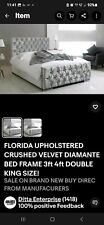 crushed velvet king bed for sale crushed velvet king bed for sale POTTERS BAR