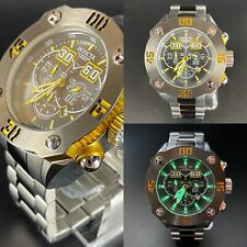 Invicta Coalition Forces 18719 cronógrafo masculino quartzo amarelo/pistola VD53 funciona! comprar usado  Enviando para Brazil