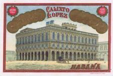 Etiqueta interna original da caixa de charuto Calixto Lopez Compania Lithografica de Habana comprar usado  Enviando para Brazil