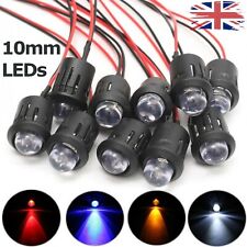 LED pré-conectado 10mm 12V com suporte lâmpada ultra brilhante água transparente 9V 5V Reino Unido comprar usado  Enviando para Brazil