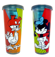 Caneca copo copo viagem diversão verão Pato Donald Disney Mickey Mouse com gel congelador comprar usado  Enviando para Brazil