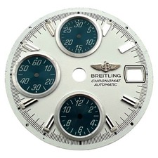 Genuíno Breitling Chronomat 39mm mostrador branco e azul A13050 comprar usado  Enviando para Brazil