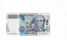 Banconota 10000 lire usato  Quarna Sopra