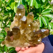 Racimo de citrino natural de 2,13 lb muestra mineral cristal de cuarzo curación segunda mano  Embacar hacia Mexico