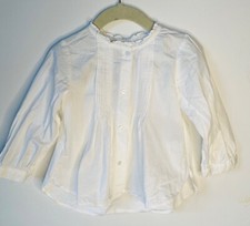 CAMISA ZARA BABY BRANCA PINTUCK ALGODÃO BOHO CAMPONESA BABADOS TOP*MENINA 18-24 MOS comprar usado  Enviando para Brazil