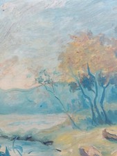 Olio tavola paesaggio usato  Albissola Marina
