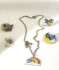 Vintage smurf brooch d'occasion  Expédié en Belgium
