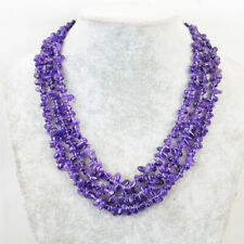 400.00 Cts natural não tratada 3 Strand Roxo Ametista Miçangas Colar Nk 65E36 comprar usado  Enviando para Brazil
