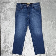 Jeans Democracy Ab Technology tamanho 16 azul cintura elástica reta 30" comprar usado  Enviando para Brazil