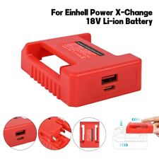 Usado, Suporte de montagem adaptador de bateria 18V com carregadores de energia USB tipo C para Einhell Power comprar usado  Enviando para Brazil