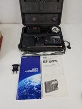 Antigo Sony ICF-SW1 Preto Sem Fio Portátil AM/FM Rádio Estéreo Peças Ou Reparo, usado comprar usado  Enviando para Brazil