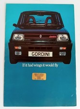 Renault gordini brochure. for sale  WISBECH