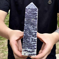 Używany, 1,92 lb Naturalny kamień zebry, kryształowy kwarc obelisk kolumna energetyczna na sprzedaż  Wysyłka do Poland