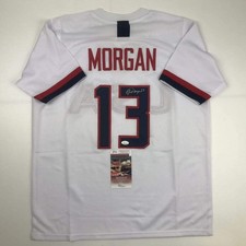 Usado, Camiseta autografada/assinada Alex Morgan time de futebol branco Copa do Mundo EUA JSA CERTIFICADO DE AUTENTICIDADE comprar usado  Enviando para Brazil