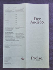 Audi preisliste 1980 gebraucht kaufen  Vechta