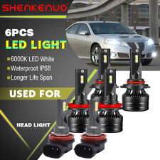 Para Pontiac G6 2008 2009 - 6x 6000K lâmpadas de faróis de LED feixe Hi-Lo + luzes de neblina, usado comprar usado  Enviando para Brazil
