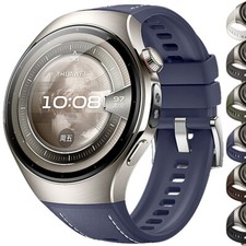 Pulseira de relógio de substituição de couro silicone para Huawei Watch 5 42mm 46mm comprar usado  Enviando para Brazil