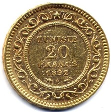 Tunisie francs 1892 usato  Milano