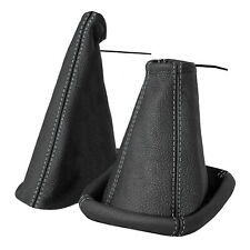 Schaltsack + Handbremsmanschette OPEL VECTRA B in Echtleder schwarz Naht grau, usado comprar usado  Enviando para Brazil