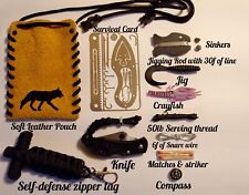 COLLAR ALPHA POUCH EDC Tarjeta de supervivencia 32 Herramientas Cuchillo Fuego Pesca Kit Brújula   segunda mano  Embacar hacia Argentina