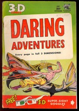 Quadrinhos Daring Adventures #1 (tem óculos 3D) Era de Ouro St. John 1953 GD+ comprar usado  Enviando para Brazil