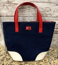Bolsa tote feminina de lona Tommy Hilfiger vermelha azul branca comprar usado  Enviando para Brazil