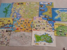 Postcard map maps for sale  SHEFFIELD