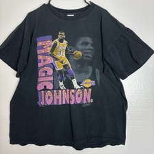 Camiseta Magic Johnson Lakers Vintage 1991 Extra Grande Salem Sportswear Feita Nos EUA NBA, usado comprar usado  Enviando para Brazil