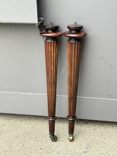 2 pernas cônicas caneladas antigas de mogno para projeto de móveis de piano ou mesa 27"" comprar usado  Enviando para Brazil