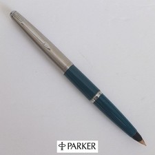 caneta-tinteiro vintage PARKER 45, c.1967 — azul-petróleo bbl — ouro 14K nova na caixa — muito bom estado comprar usado  Enviando para Brazil