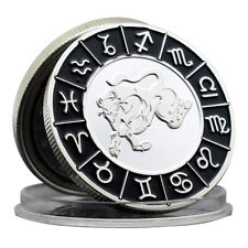 Taurus Lucky Coin 12 Constellation metal incrustado cristal prata coleção de moedas comprar usado  Enviando para Brazil