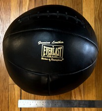 BOLA MEDICINAL VINTAGE EVERLAST COURO GENUÍNO ESCOLHA DE CAMPEÕES 12 LIBRAS PRETA comprar usado  Enviando para Brazil