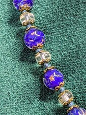 Vintage glass necklace for sale  LOUGHBOROUGH